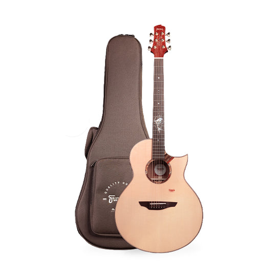 Trumon Dolphin 1955TFL acoustic guitar 41 inches Setiaka Spruce African Mahogany All-Solid Wood guitar
