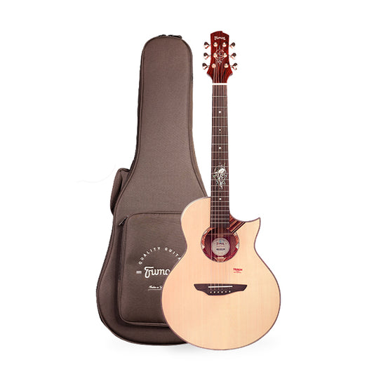 Trumon Dolphin 1955TPL acoustic guitar 38 inches Setiaka Spruce African Mahogany All-Solid Wood Guitar